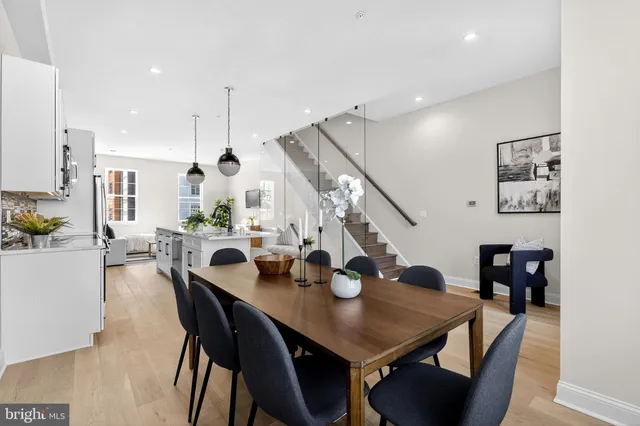a view of a dining room and livingroom