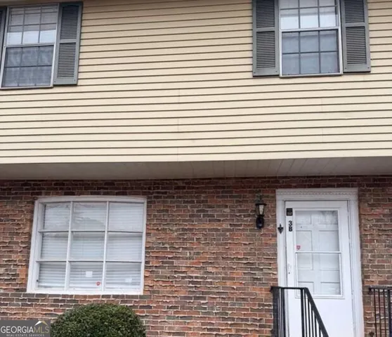 a front view of a house with a window