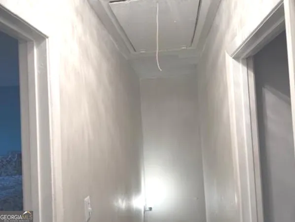 an empty room with a window