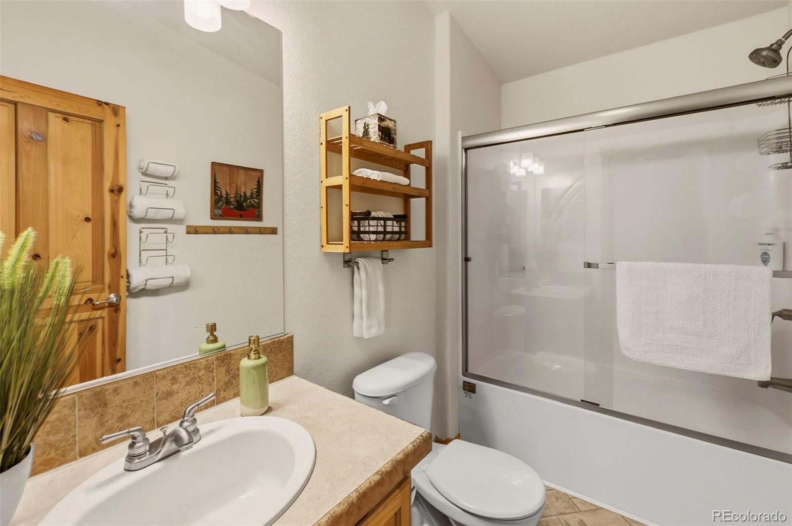 738 Rangeview Road Divide, CO 80814 - Photo 19 of 47 a bathroom with a sink toilet and shower