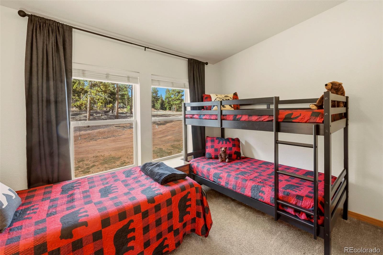 738 Rangeview Road Divide, CO 80814 - Photo 20 of 47 a bedroom with two beds and window
