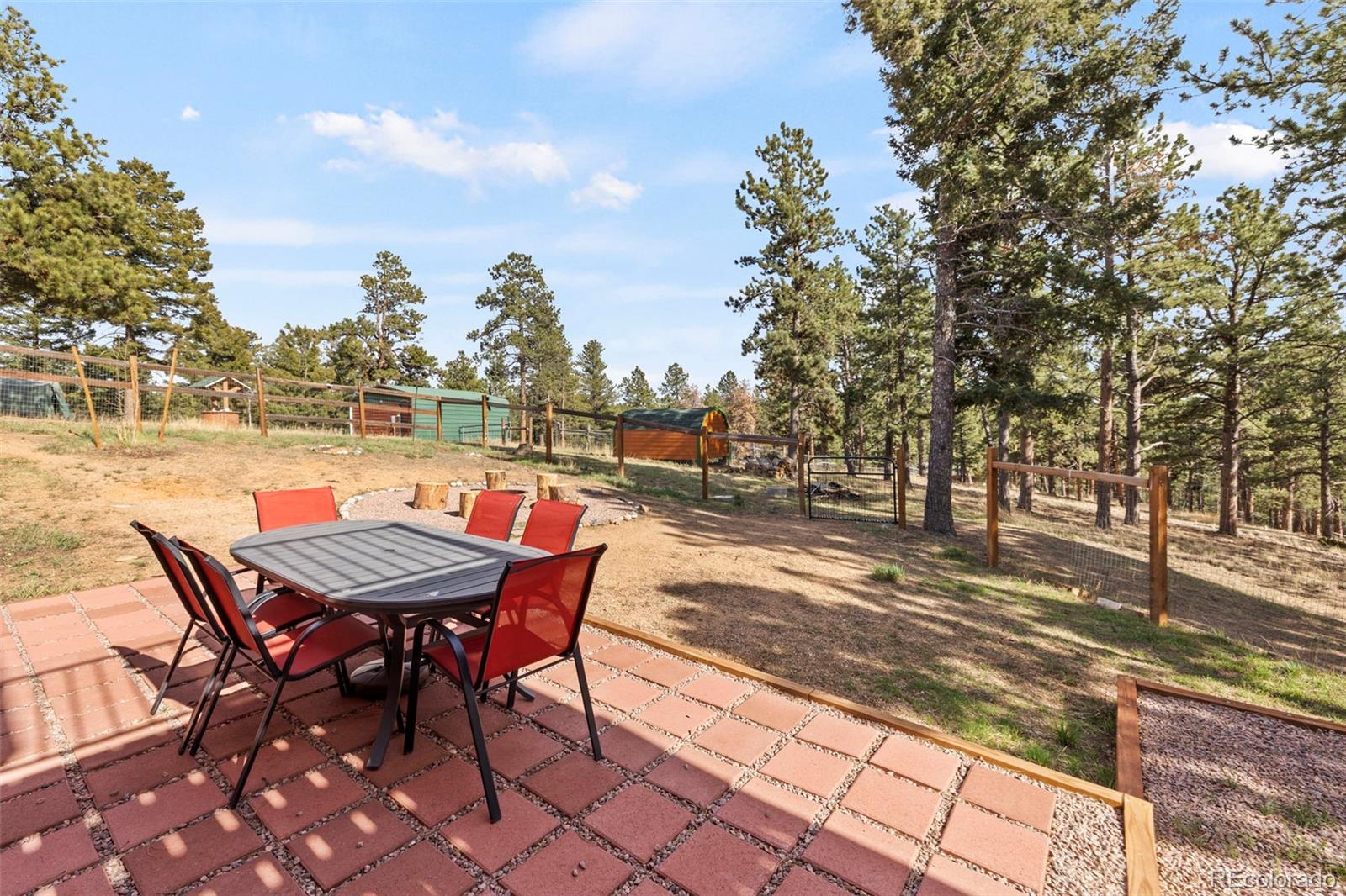738 Rangeview Road Divide, CO 80814 - Photo 32 of 47 a patio with water view and trees