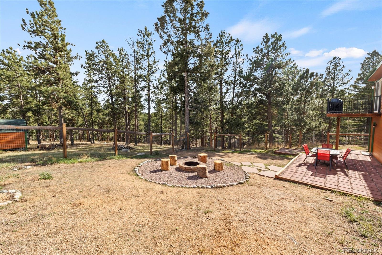 738 Rangeview Road Divide, CO 80814 - Photo 35 of 47 a view of a backyard with sitting area