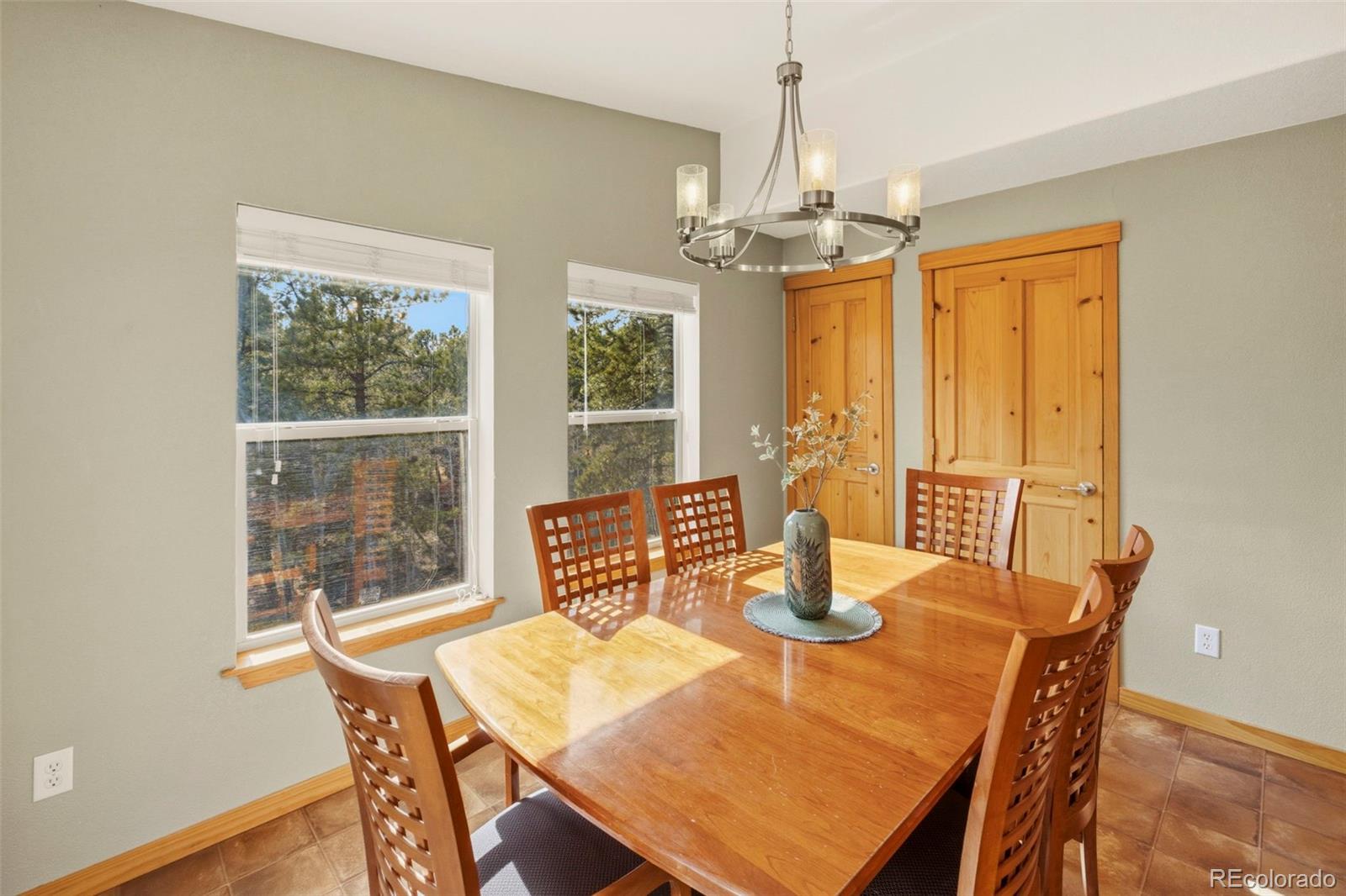 738 Rangeview Road Divide, CO 80814 - Photo 10 of 47 a view of a dining room with furniture window and wooden floor