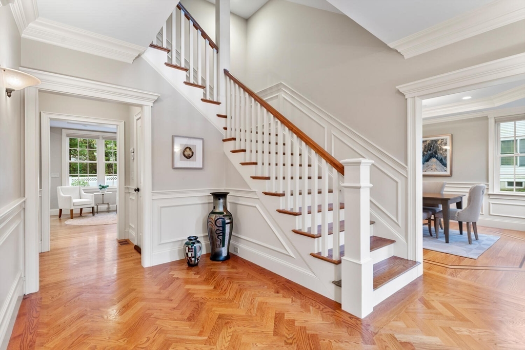 107 Kendall Road Lexington, MA 02421 - Photo 2 of 40 a view of entryway and hall with wooden floor