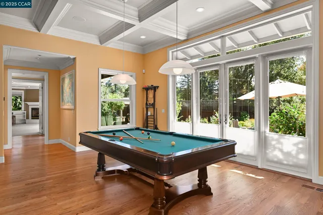 a backyard of a house with lots of green space