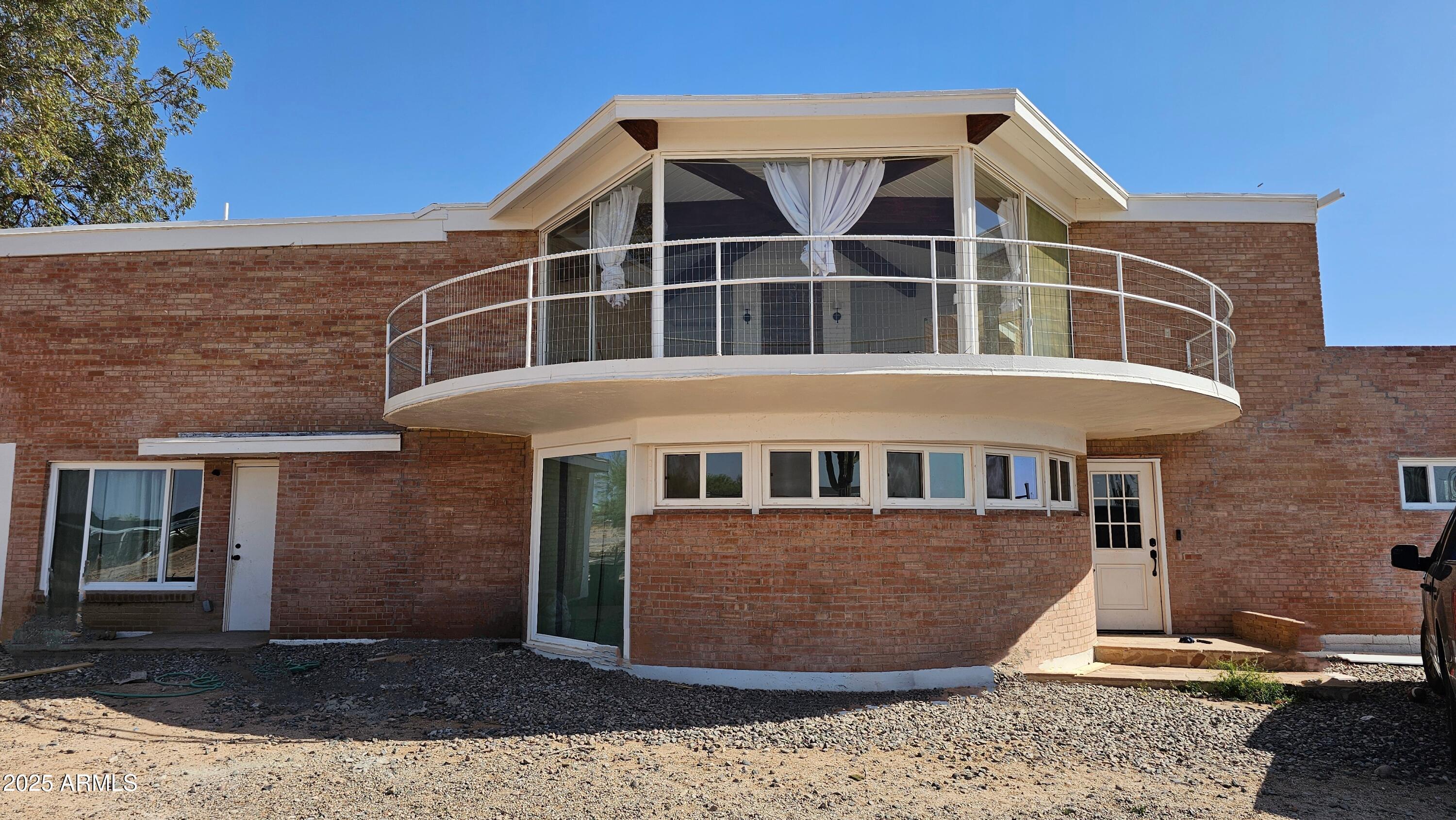 a front view of a house