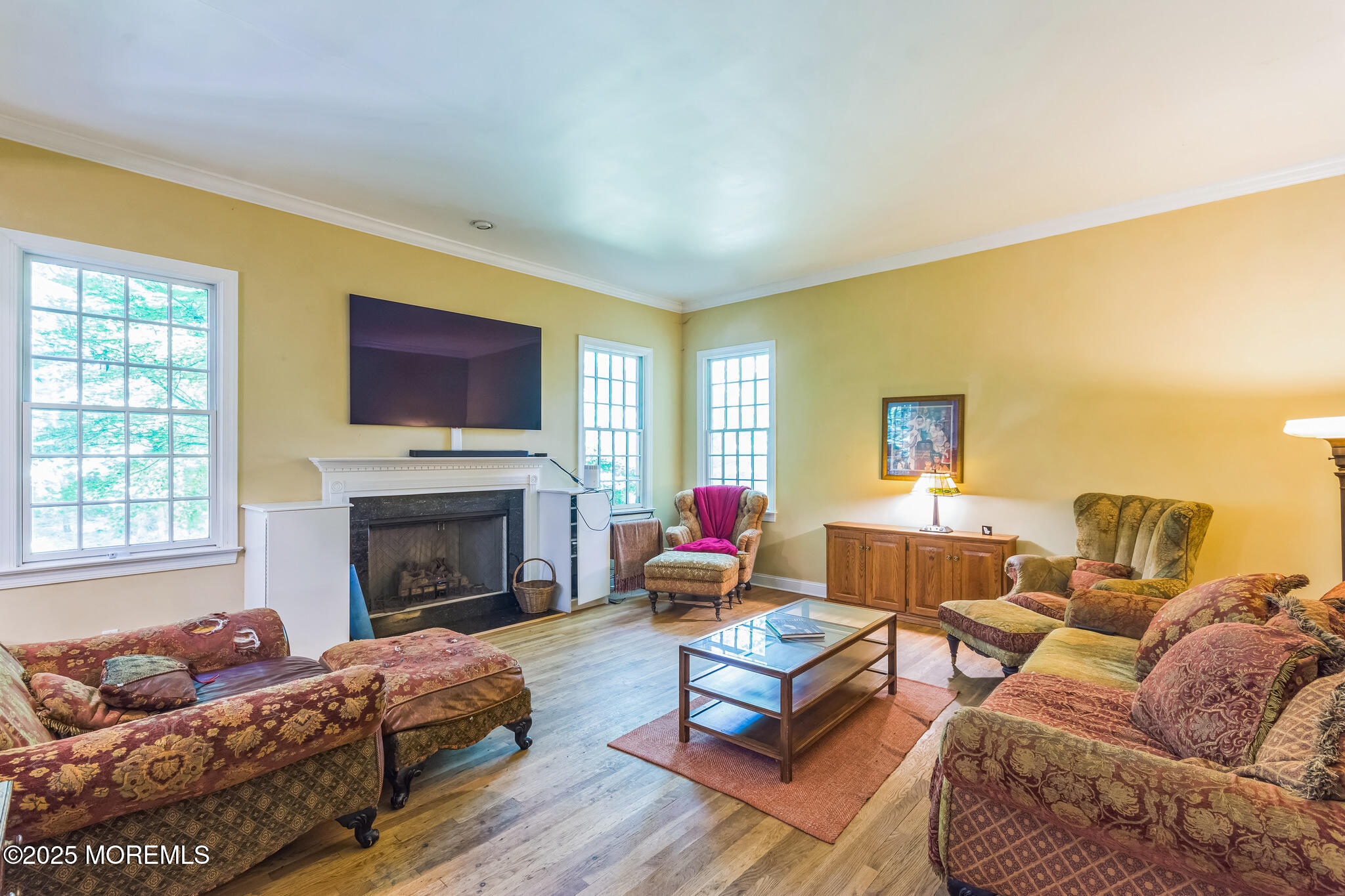 458 Cherry Hill Road Princeton, NJ 08540 - Photo 11 of 50 a living room with furniture fireplace and a flat screen tv