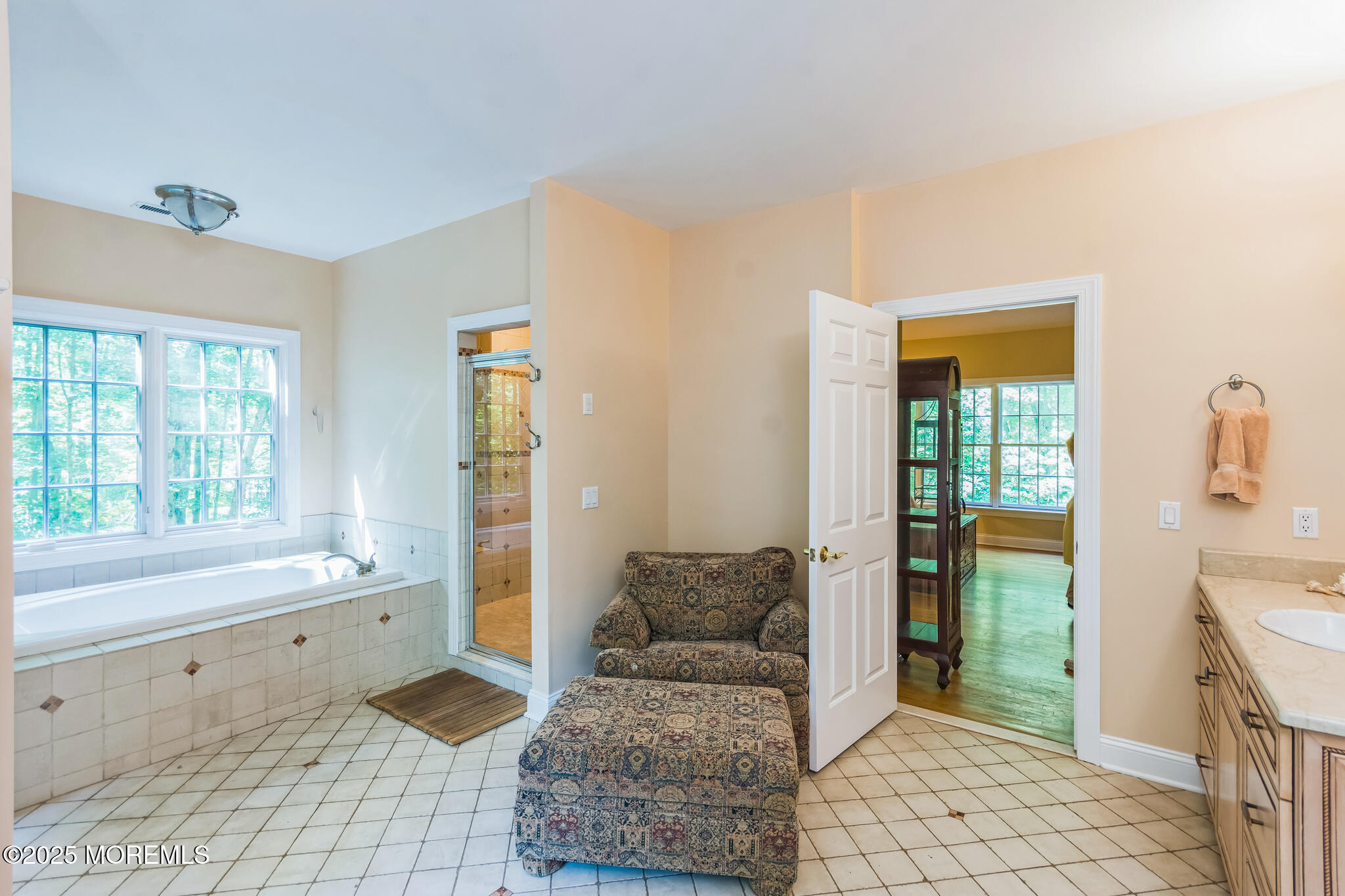 458 Cherry Hill Road Princeton, NJ 08540 - Photo 17 of 50 a spacious bathroom with a bathtub and a shower