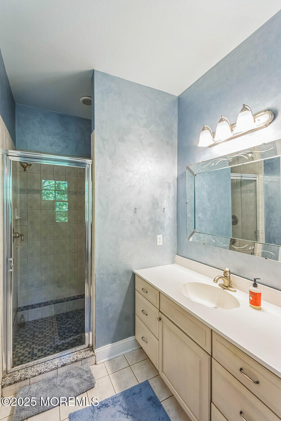 458 Cherry Hill Road Princeton, NJ 08540 - Photo 41 of 50 a bathroom with a shower sink and mirror