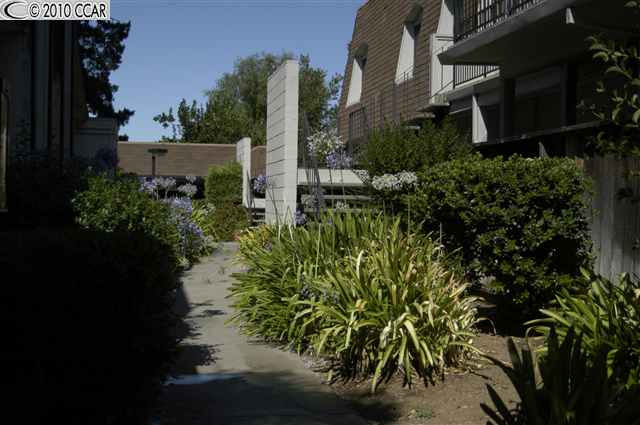 an aerial view of a house with a yard and garden