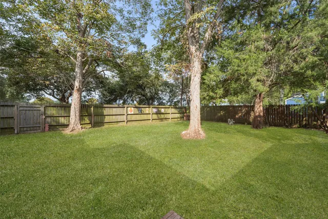 a view of a field with tree s