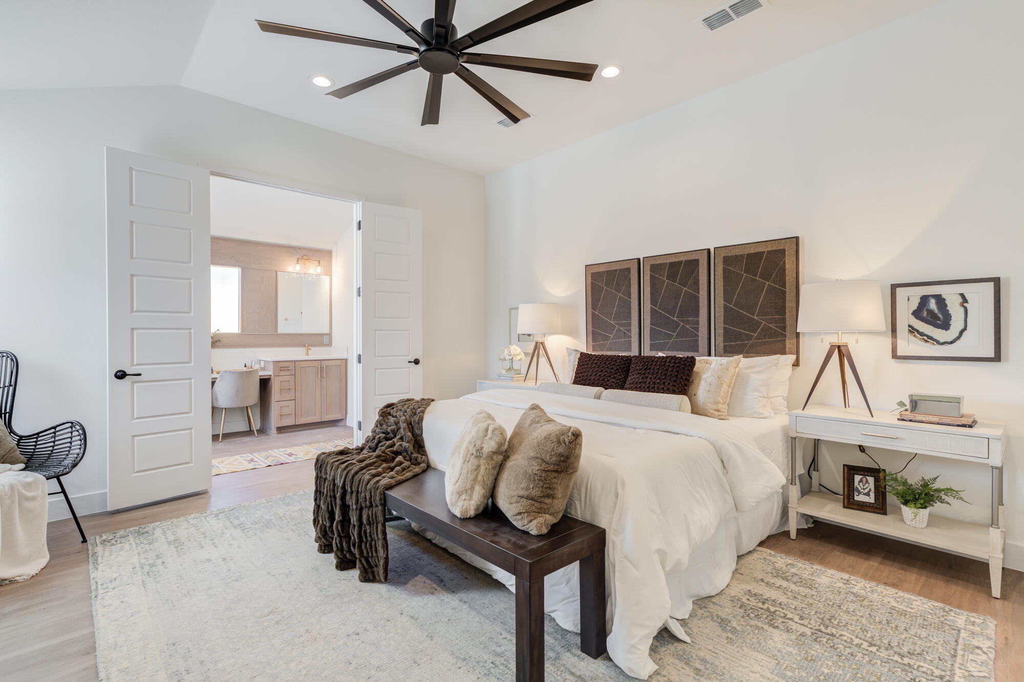 3608 144th Street Lubbock, TX 79423 - Photo 24 of 51 a bedroom with a bed and furniture