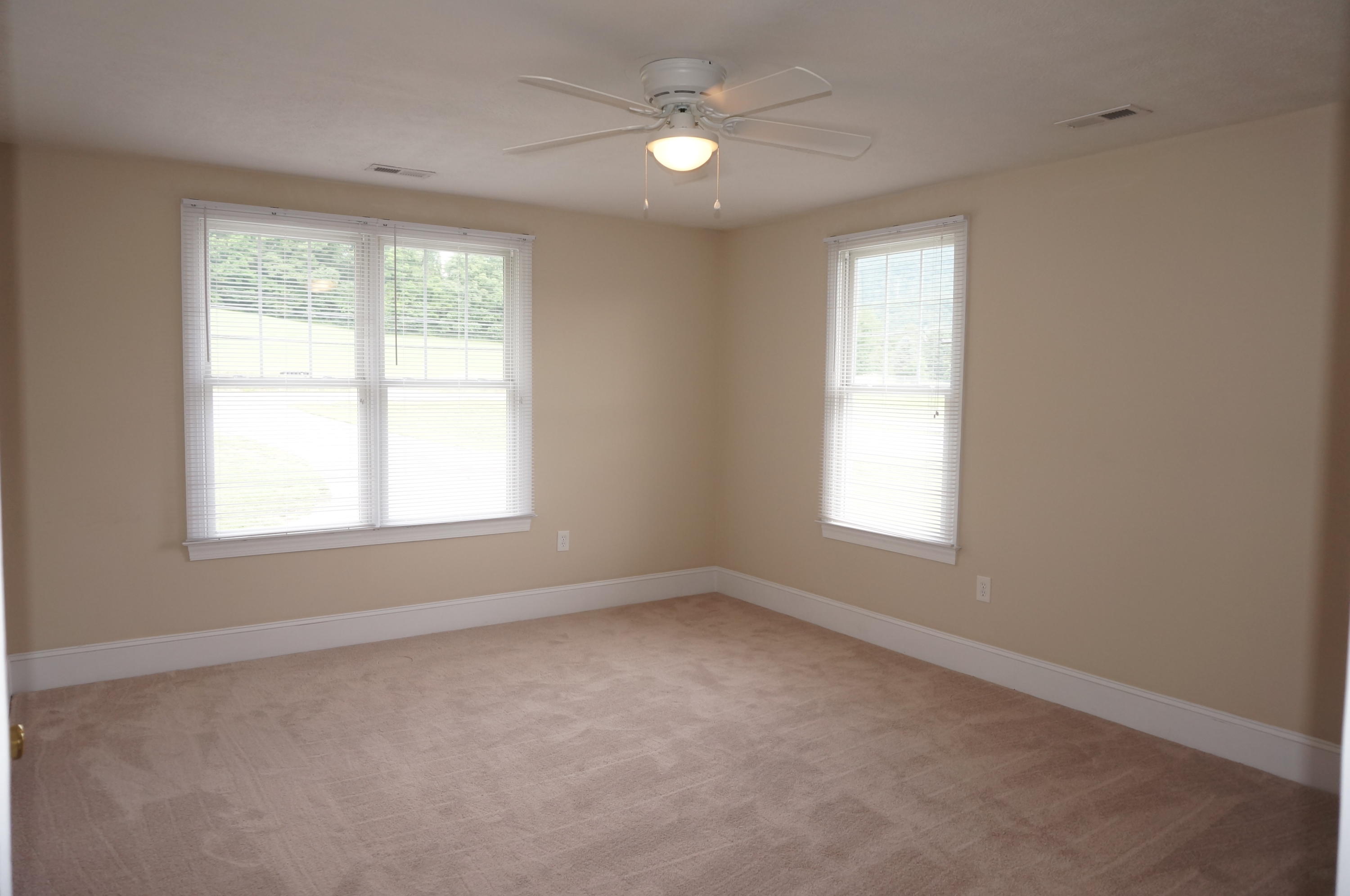 5734 North Fork Road Elliston, VA 24087 - Photo 22 of 27 an empty room with a window and a fan