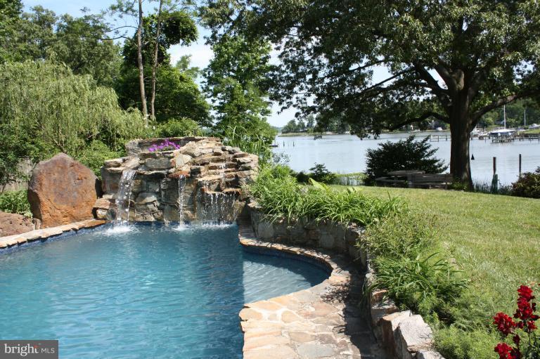 1263 Magothy Road Pasadena, MD 21122 - Photo 27 of 30 Flagstone patio & fountain