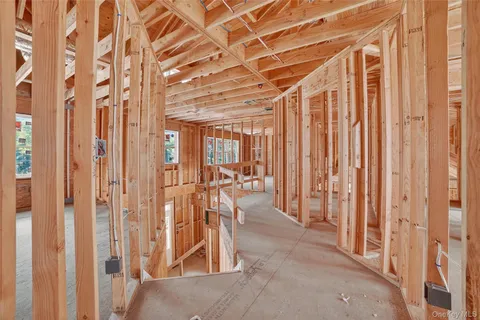 a view of an empty room with a sliding door