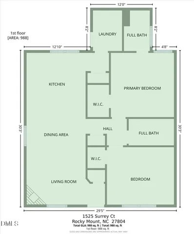$138,500 | 1525 Surrey Court, Rocky Mount, NC 27804