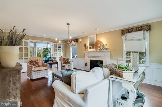 a bedroom with a bed and a table