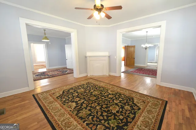 a view of an empty room and window