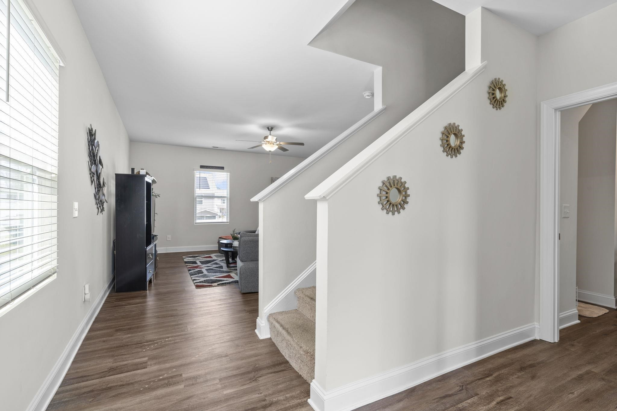 7329 Vanover Drive Raleigh, NC 27604 - Photo 3 of 30 Inviting Entry with Offset Staircase Leaving Plenty of Room to Enter