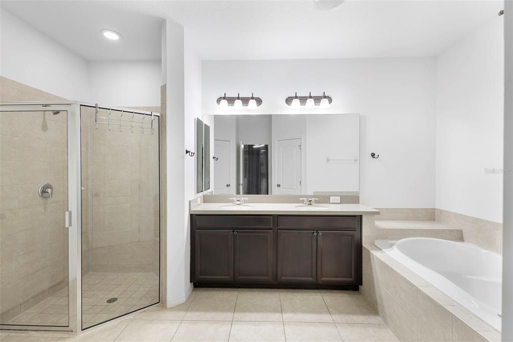 2342 Kaley Ridge Road Clermont, FL 34715 - Photo 39 of 54 a bathroom with a bathtub sink vanity and mirror