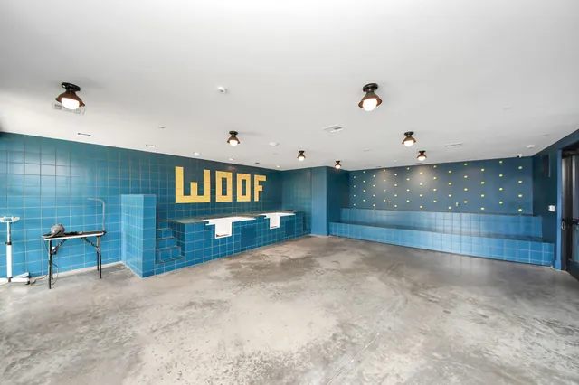 a bathroom with a bathtub and a window