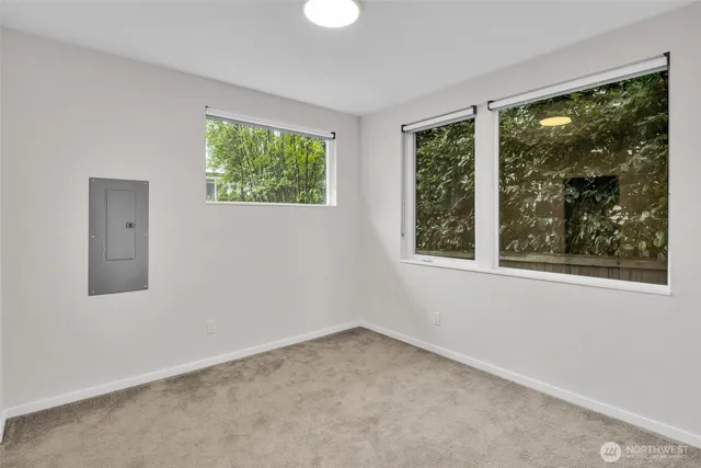 an empty room with a window