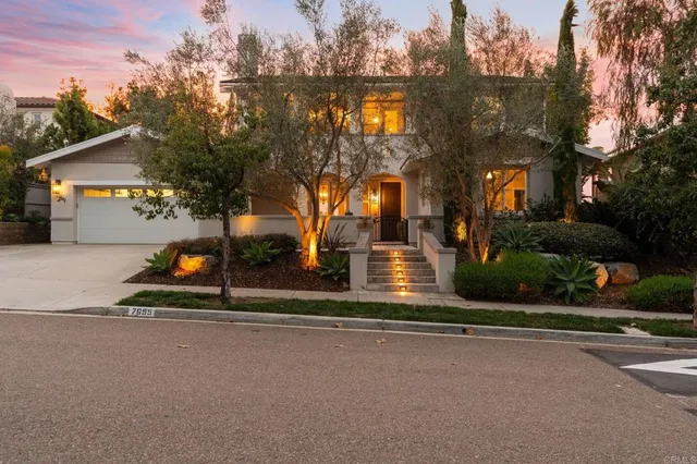 a view of a street with houses