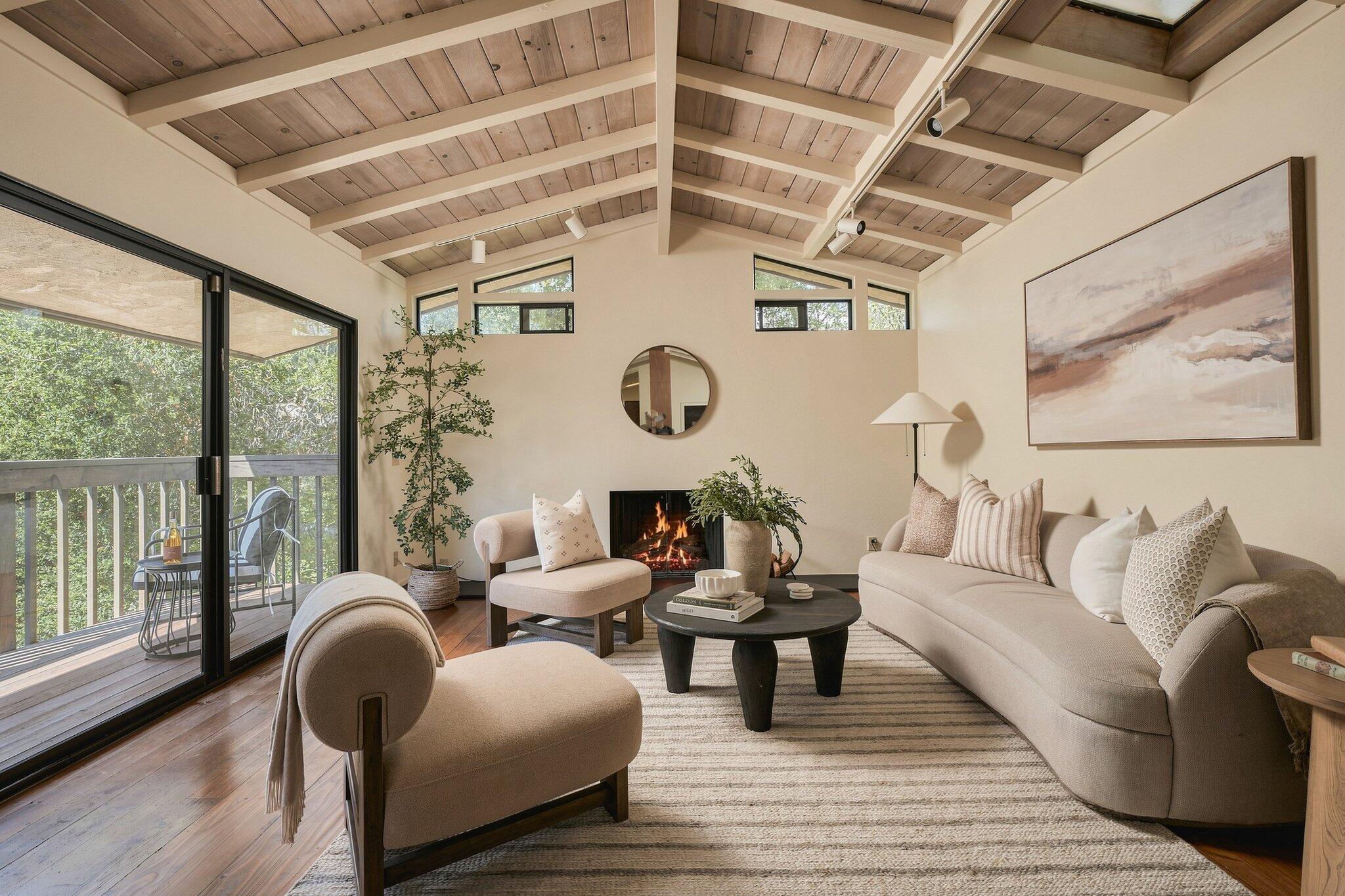910 Chelham Way Montecito, CA 93108 - Photo 7 of 46 Living Room Flame Virtually Enhanced