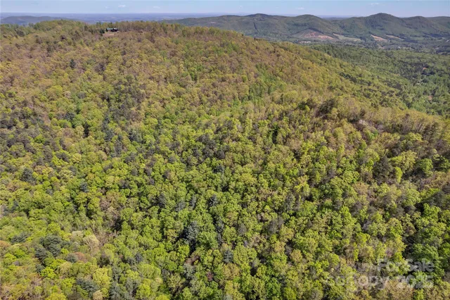 a view of a field with mountains in the background