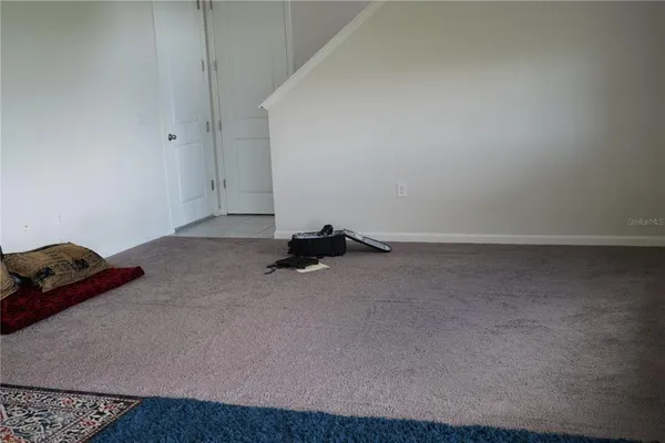 a room with a bed