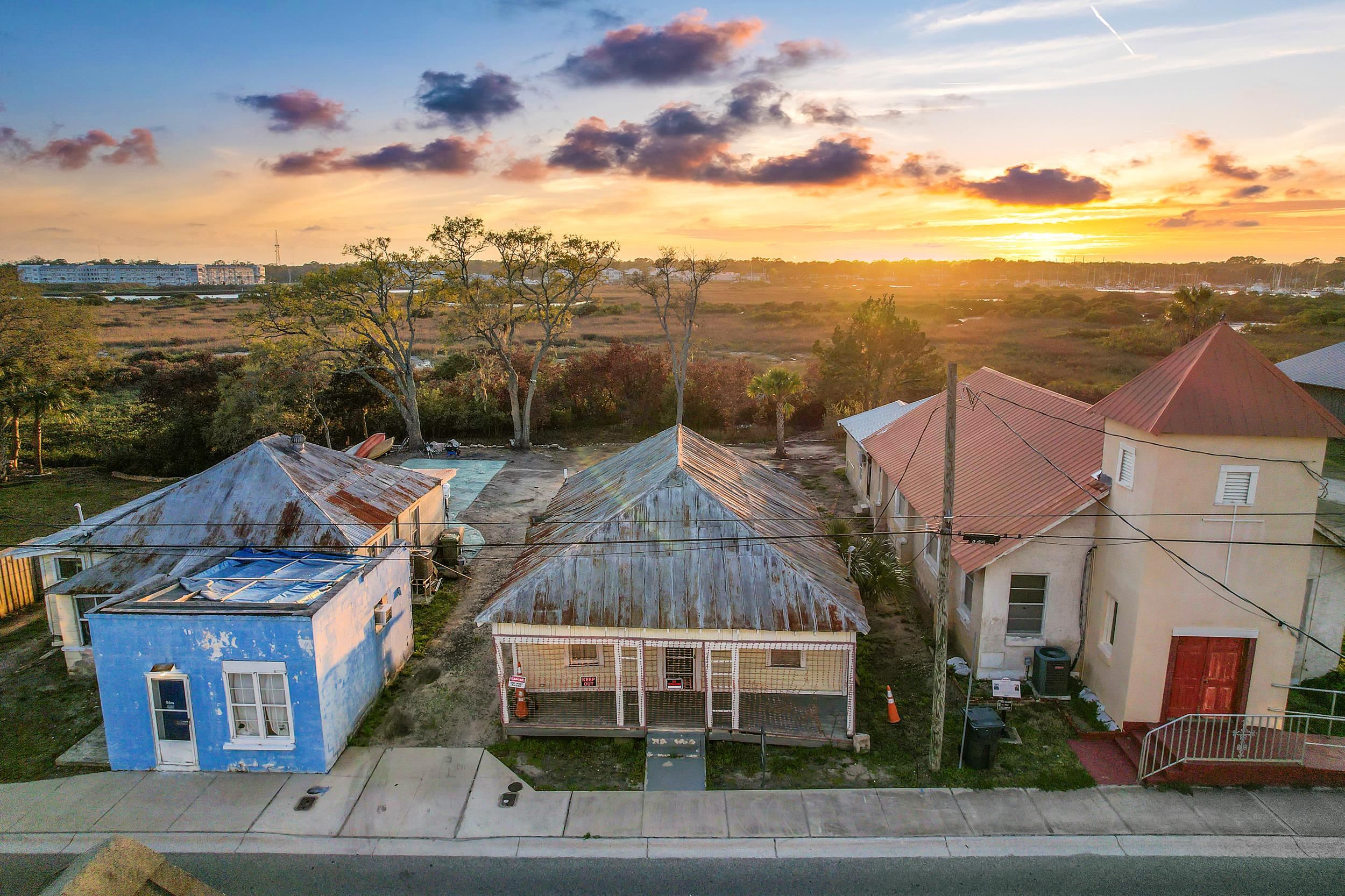 a view of a city with lots of houses