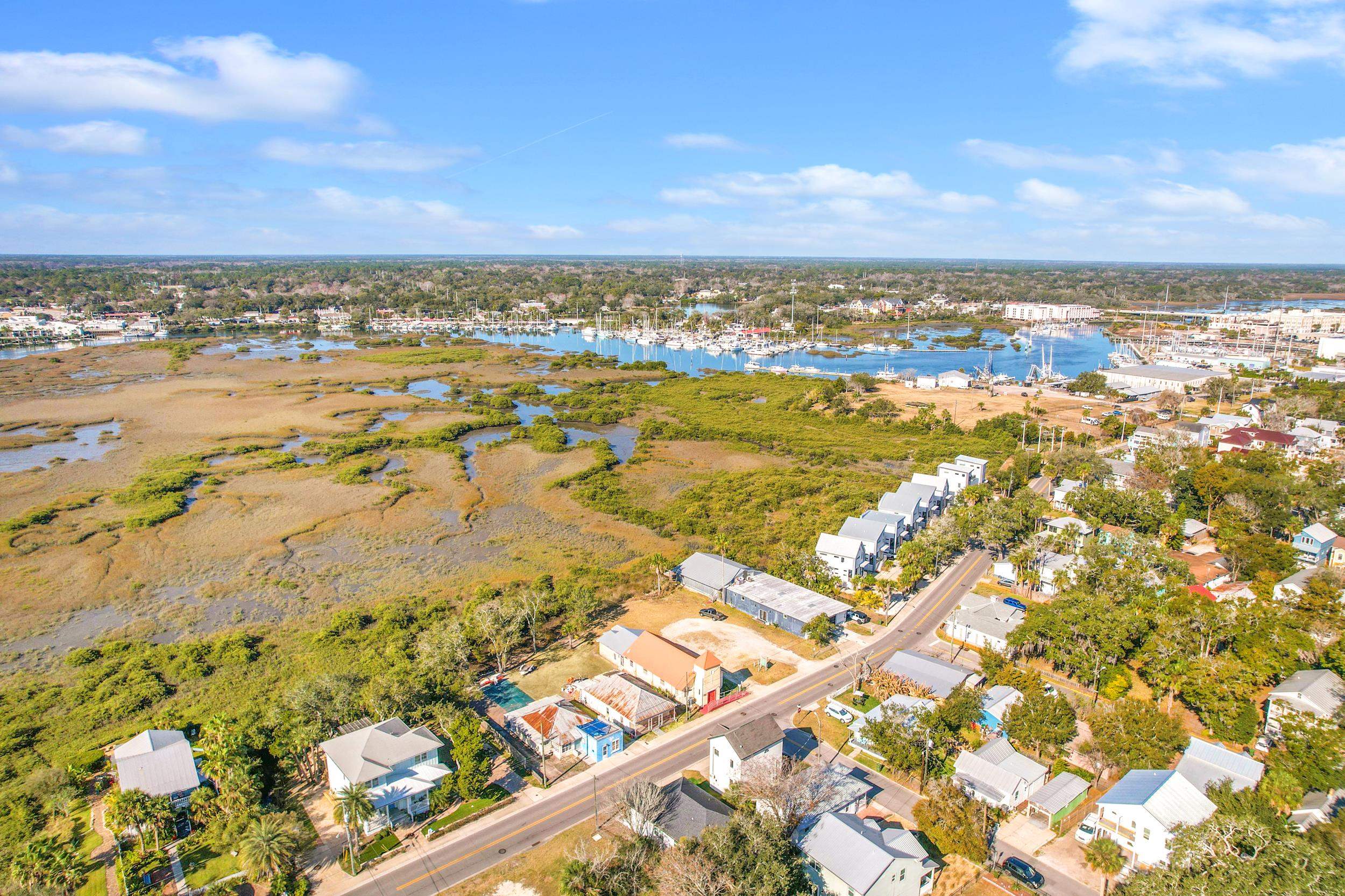 224 Riberia Street St. Augustine, FL 32084 - Photo 8 of 10 Aerial perspective of suburban area featuring a large body of water