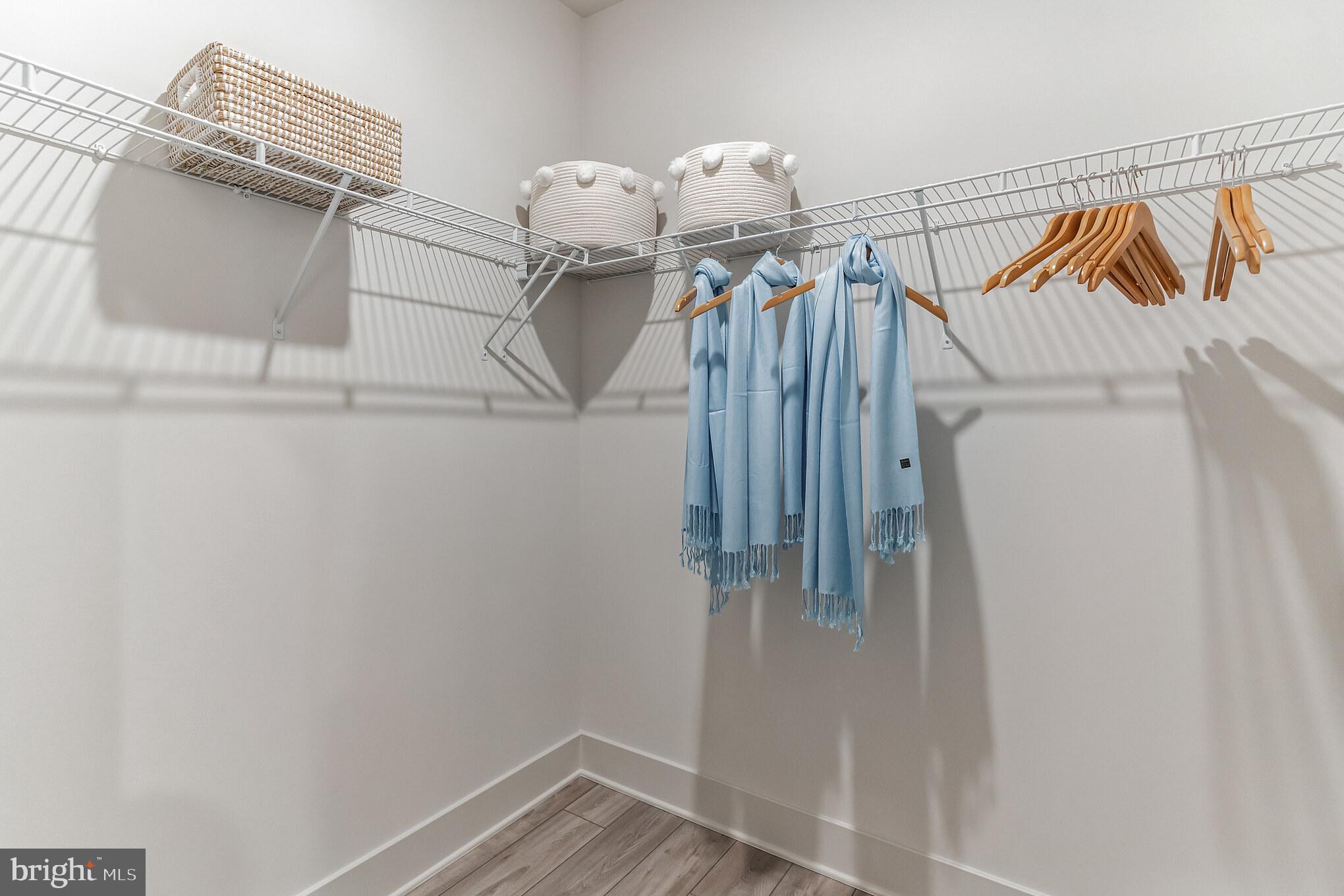 132 Wheelhouse Way Chester, MD 21619 - Photo 31 of 66 a view of walk in closet with clothes and shoes