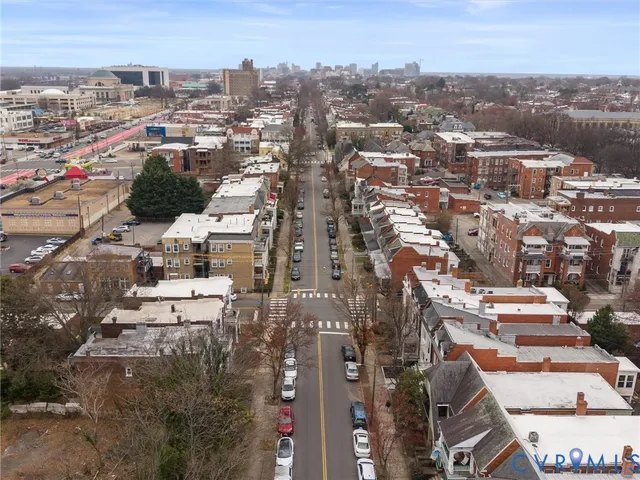 an aerial view of city