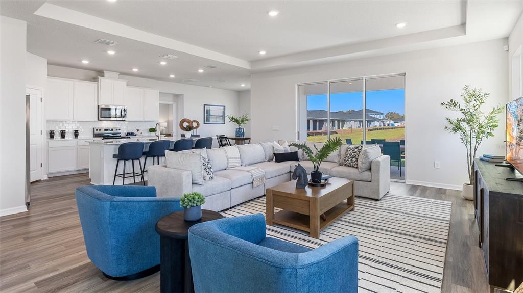 17932 Gander Terrace Lakewood Ranch, FL 34211 - Photo 3 of 52 a living room with furniture kitchen view and a potted plant