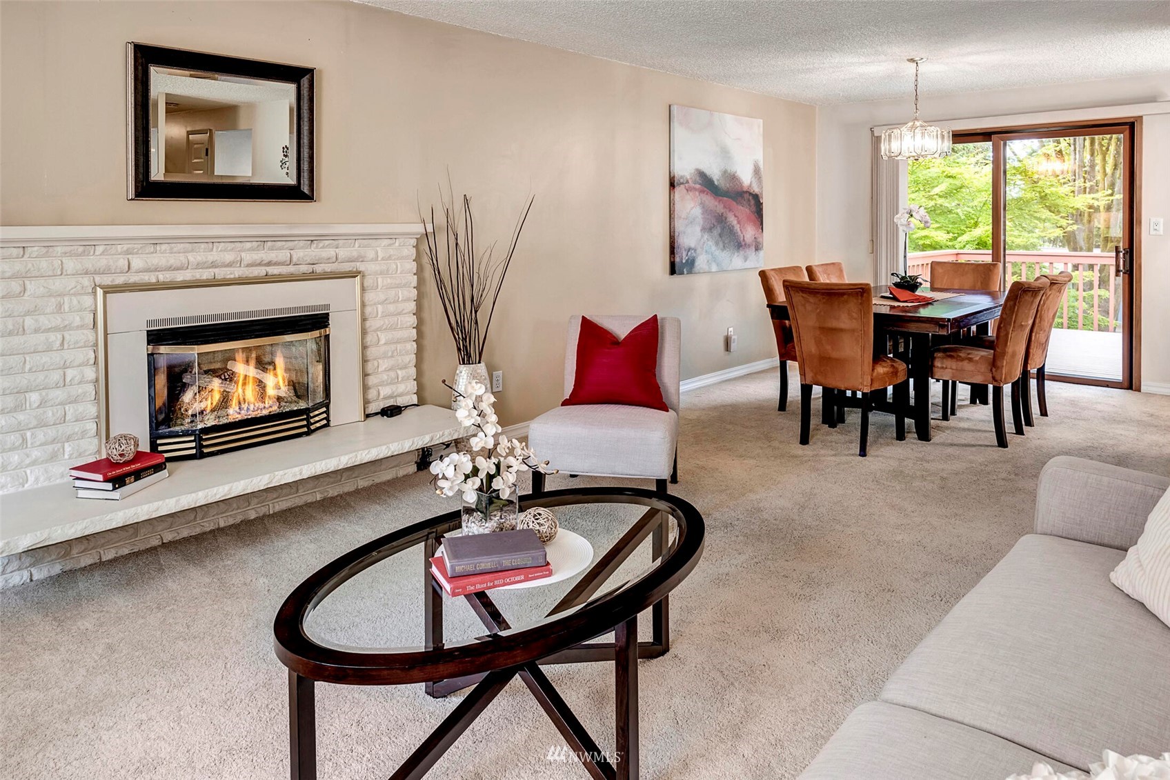 2322 243rd Place Southwest Bothell, WA 98021 - Photo 4 of 29 a living room with furniture a fireplace and a window