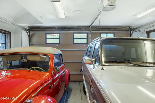 a view of a house with a large window