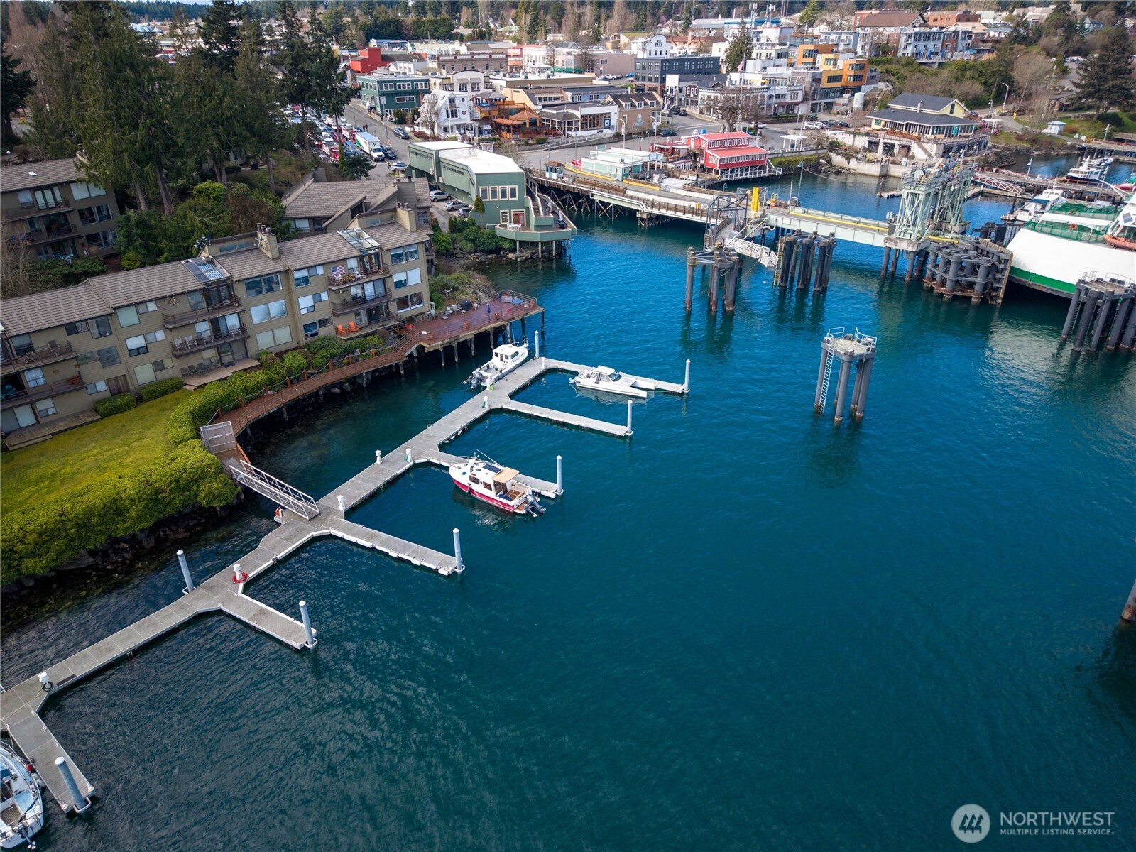 0 Warbass Way, Unit 5 Friday Harbor, WA 98250 - Photo 18 of 22 an aerial view of a house with swimming pool a yard and a yard