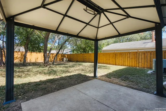 a view of a yard with porch