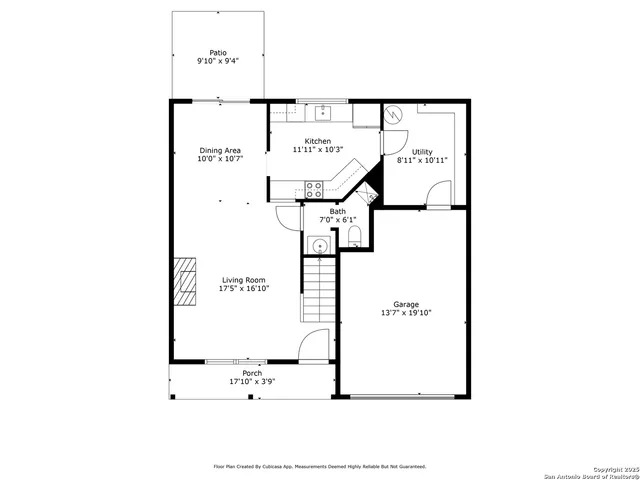 a picture of a bench in front of a wall