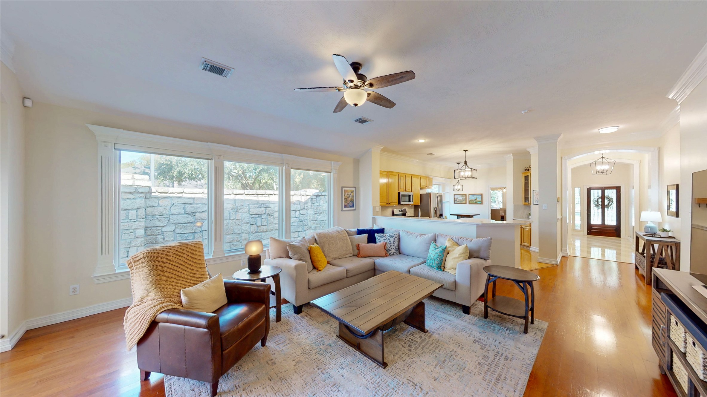 7947 Clarion Way Houston, TX 77040 - Photo 14 of 36 Living Room is Open to the Kitchen and Breakfast Area