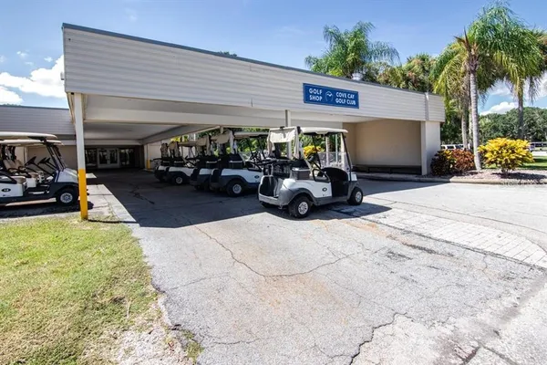 a view of a garage with furniture