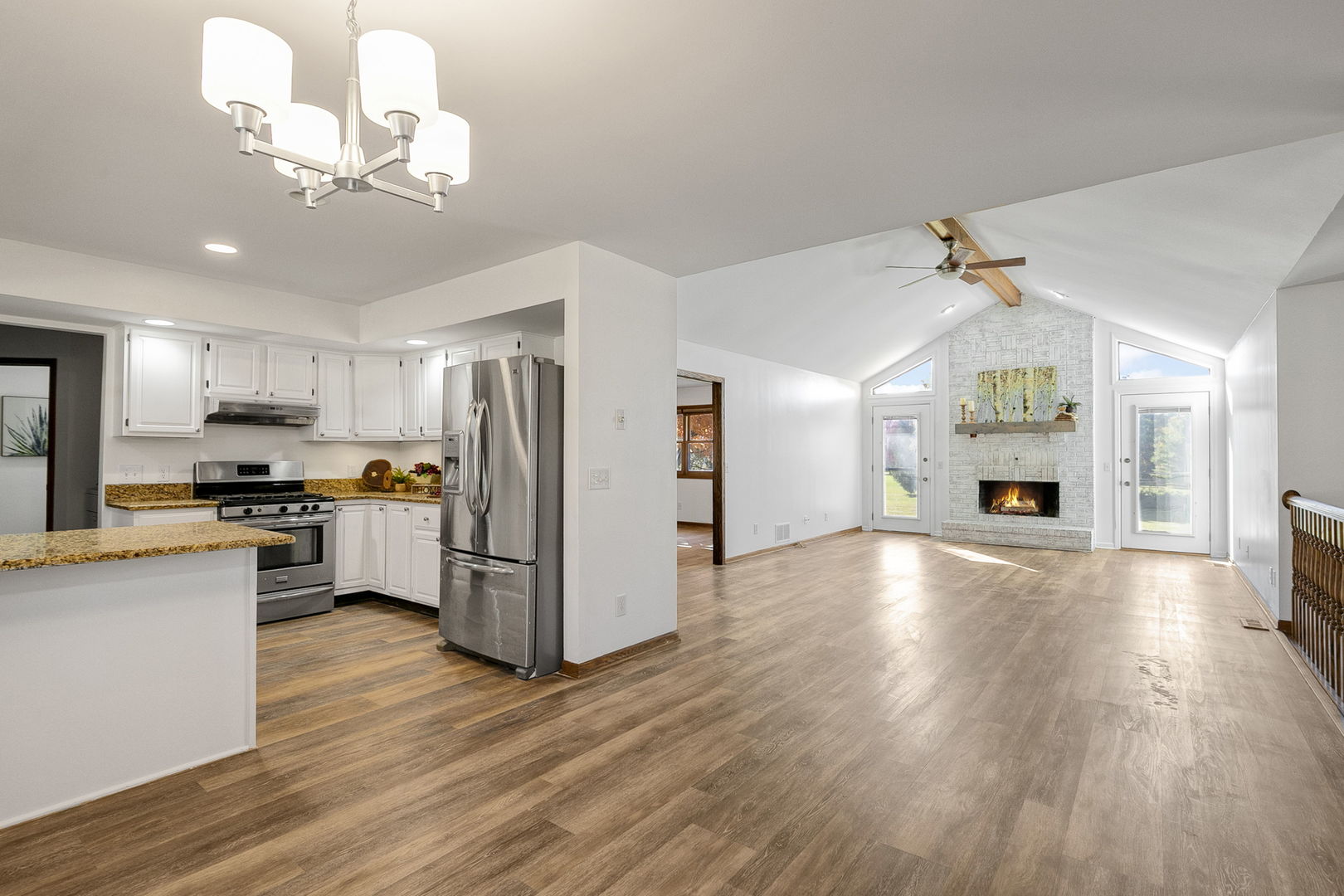 10201 Fox Bluff Lane Spring Grove, IL 60081 - Photo 5 of 26 a view of kitchen with cabinets appliances and wooden floor