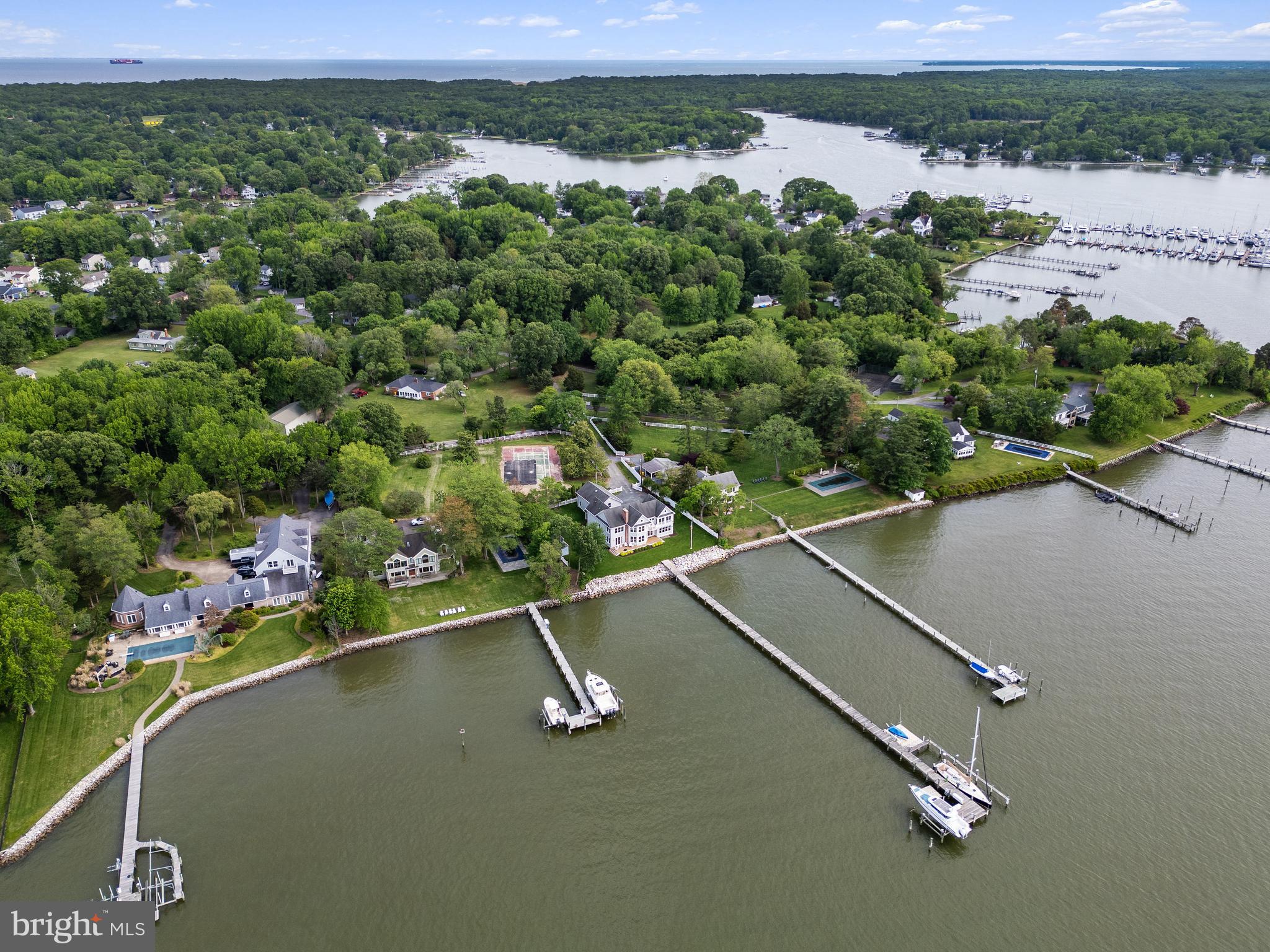 1100 Steamboat Road Shady Side, MD 20764 - Photo 72 of 81 an aerial view of a residential houses with outdoor space and street view
