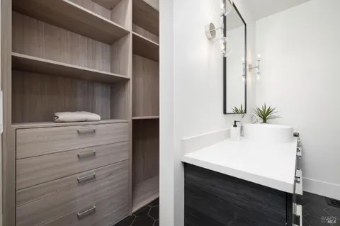 a view of a terrace with sitting area