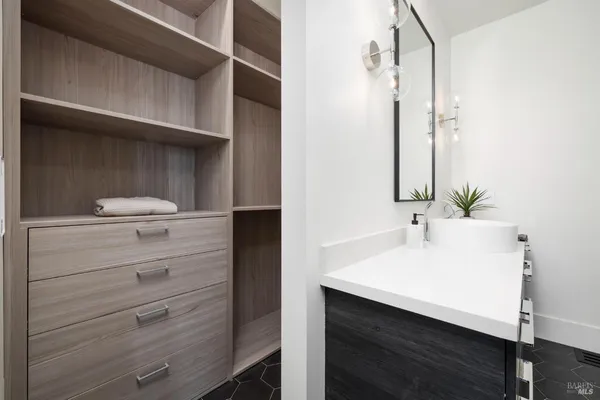 a view of a terrace with sitting area