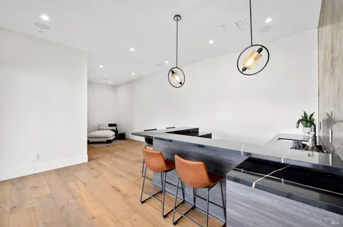 a view of a terrace with seating area