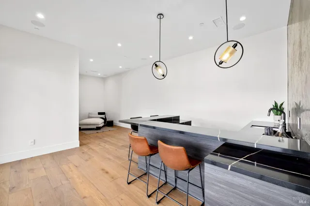 a view of a terrace with seating area