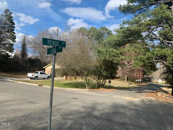 a view of a street with houses